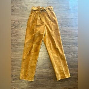 Cedars Vintage 100% Suede Camel Belted Pants Size 10
